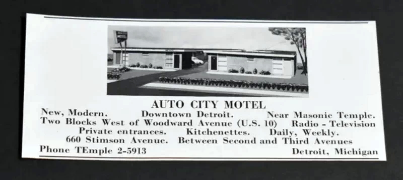 Auto City Motel - 1954 Print Ad (newer photo)